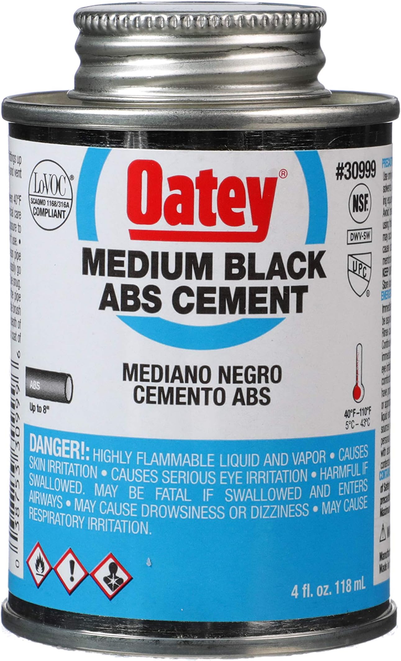 Oatey 4 oz. ABS Black Cement