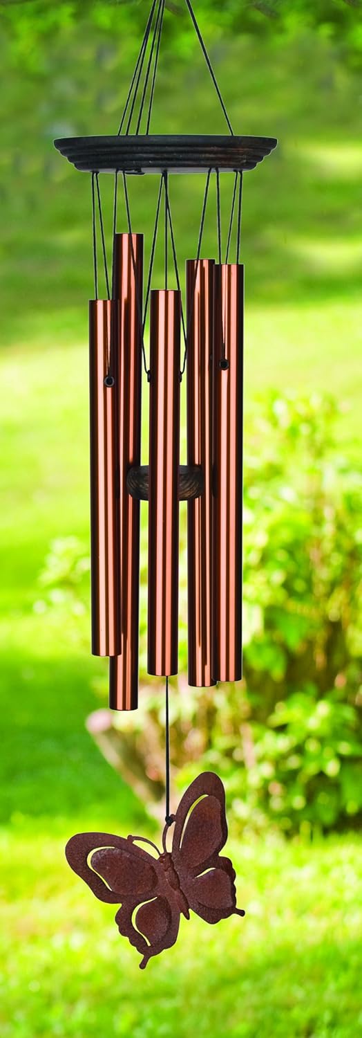 Woodstock Chimes Signature Collection, My Butterfly Chime, 21'' Decor Designs Wind Chimes for Outdoor, Patio, Home or Garden Décor (BFC) : Wind Chimes : Patio, Lawn & Garden