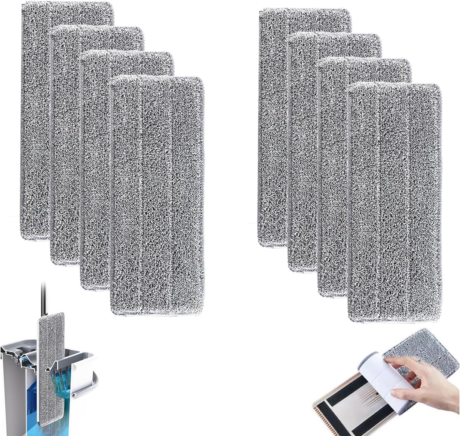 Tête De Rechange Serpillère Microfibre Ez - Compatible Tous Balais Vadrouille à Franges
