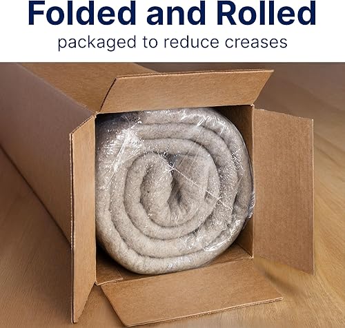 Miniatura 9 de RUGPADUSA - Eco-Plush - 9 x 12 pies - 12 pulgada de grosor - 100% fieltro - Lujosa almohadilla acolchada para alfombra - Disponible en 3 grosores,