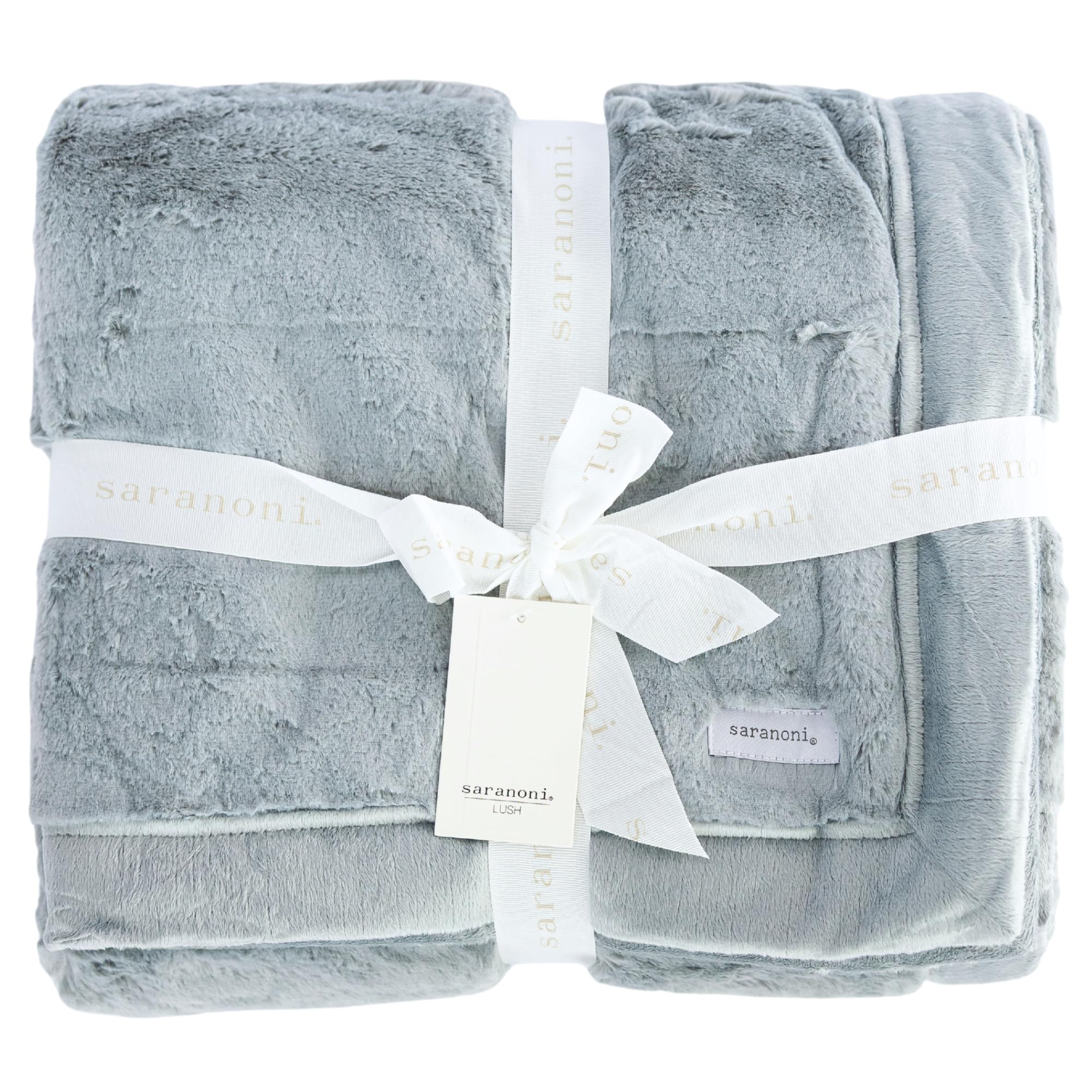 Saranoni Oversized Blanket Plush Soft Luxury Adult Blanket Slate XL 60x80