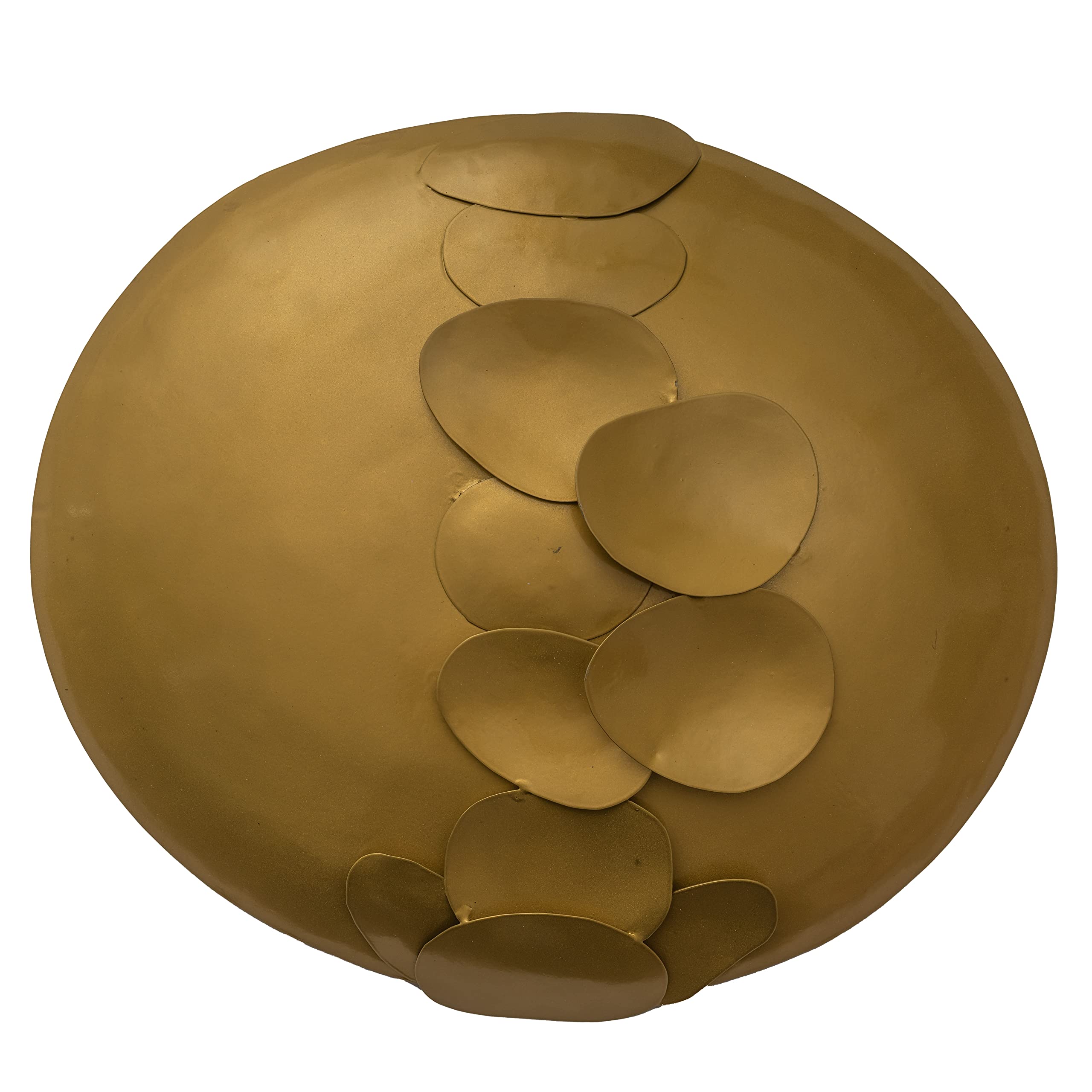 Modern Abstract Metal Wall Sculpture - Oval, Gold Wall Decor - Unique, Modern, Minimalist - sold inidvidually