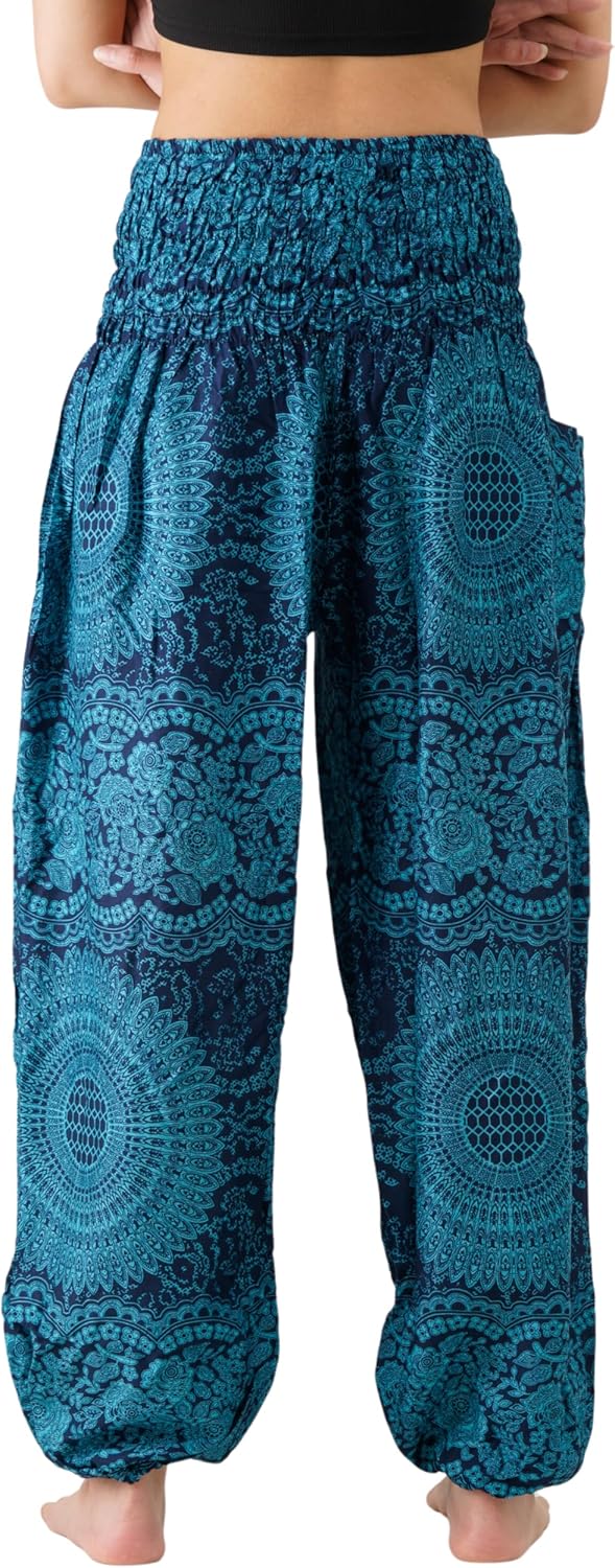 B BANGKOK PANTS Harem Pants Women Yoga Boho Clothes with Pockets - Image 5
