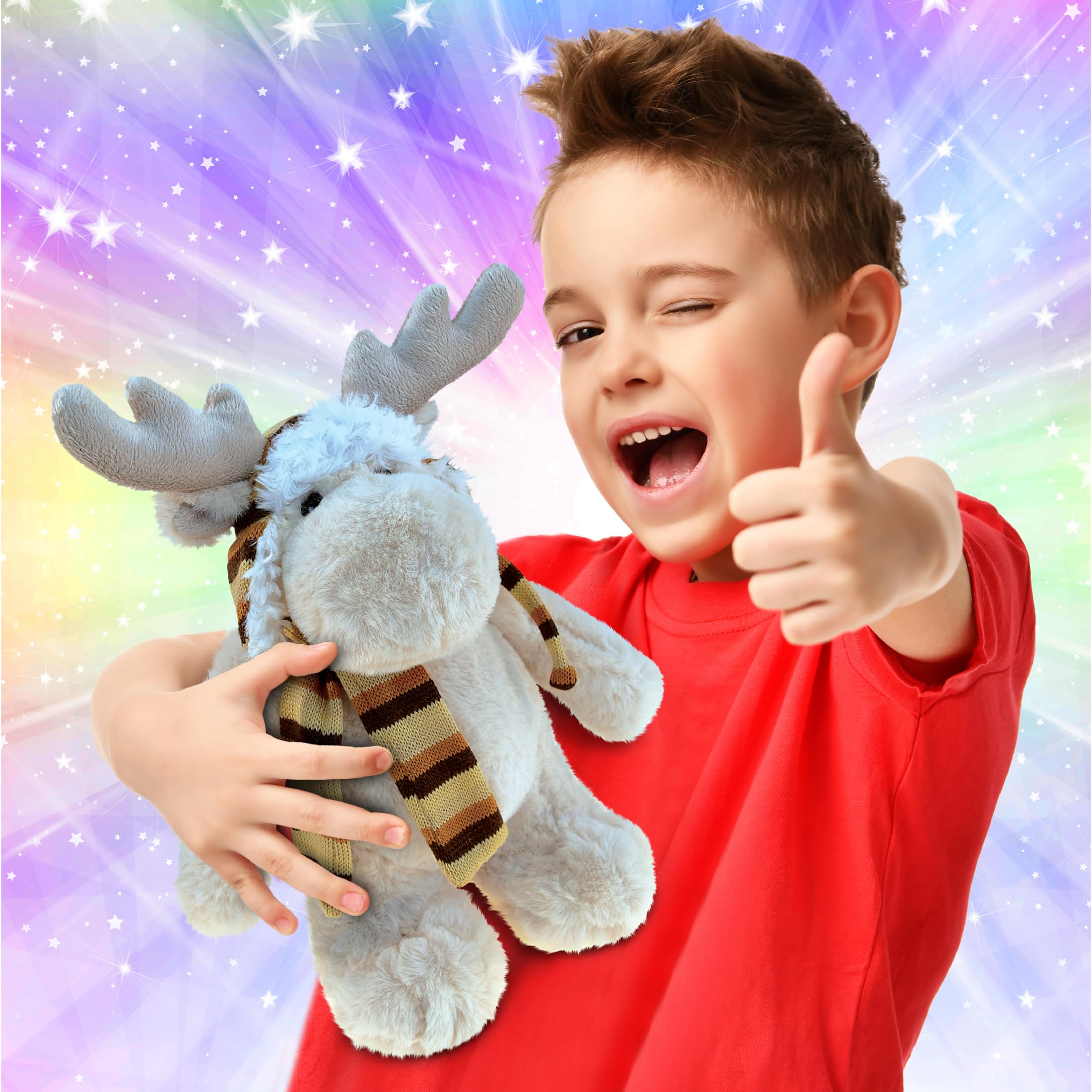 Amazon.com: DolliBu Plush Standing Moose Stuffed Animal - Soft