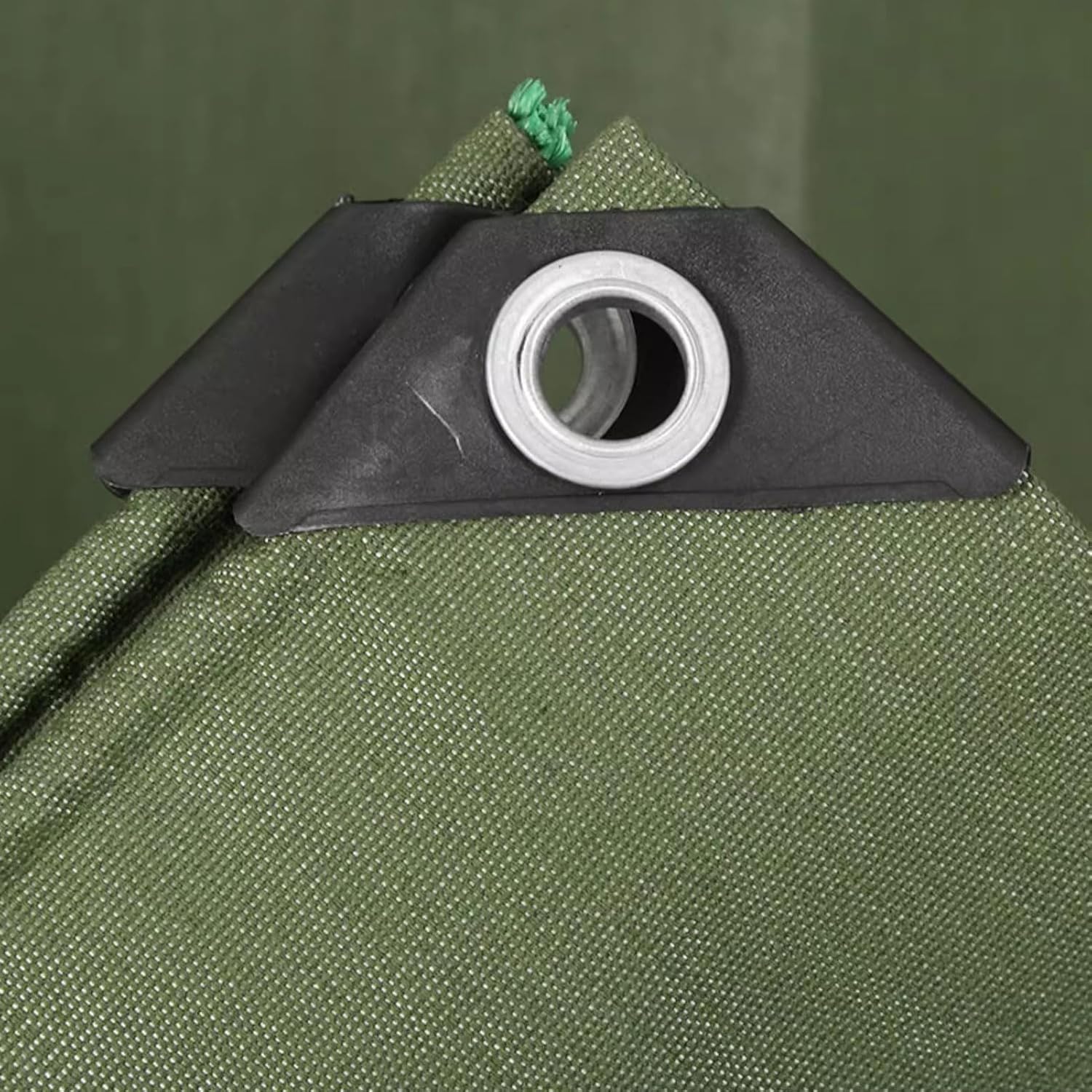 Green Tarp Canvas 0.8mm Thick Waterproof Tarpaulin - Heavy Duty Cover with Reinforced Grommets for Outdoor Use - Durable Multipurpose Tarp Cover