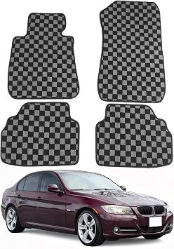 FREEMOTOR802 Floor Mats Fits 2006-2011 BMW 3-Series E90, Black Gray