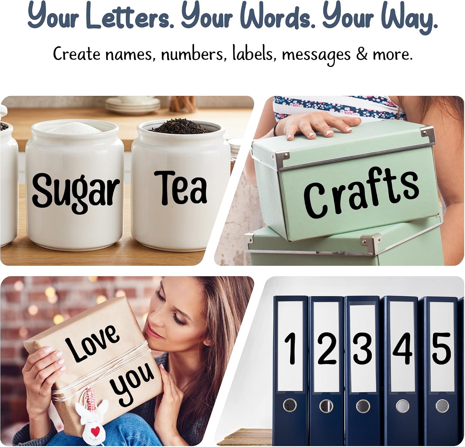 Alphabet Letter Stickers, 580 Pcs on 10 Sheets