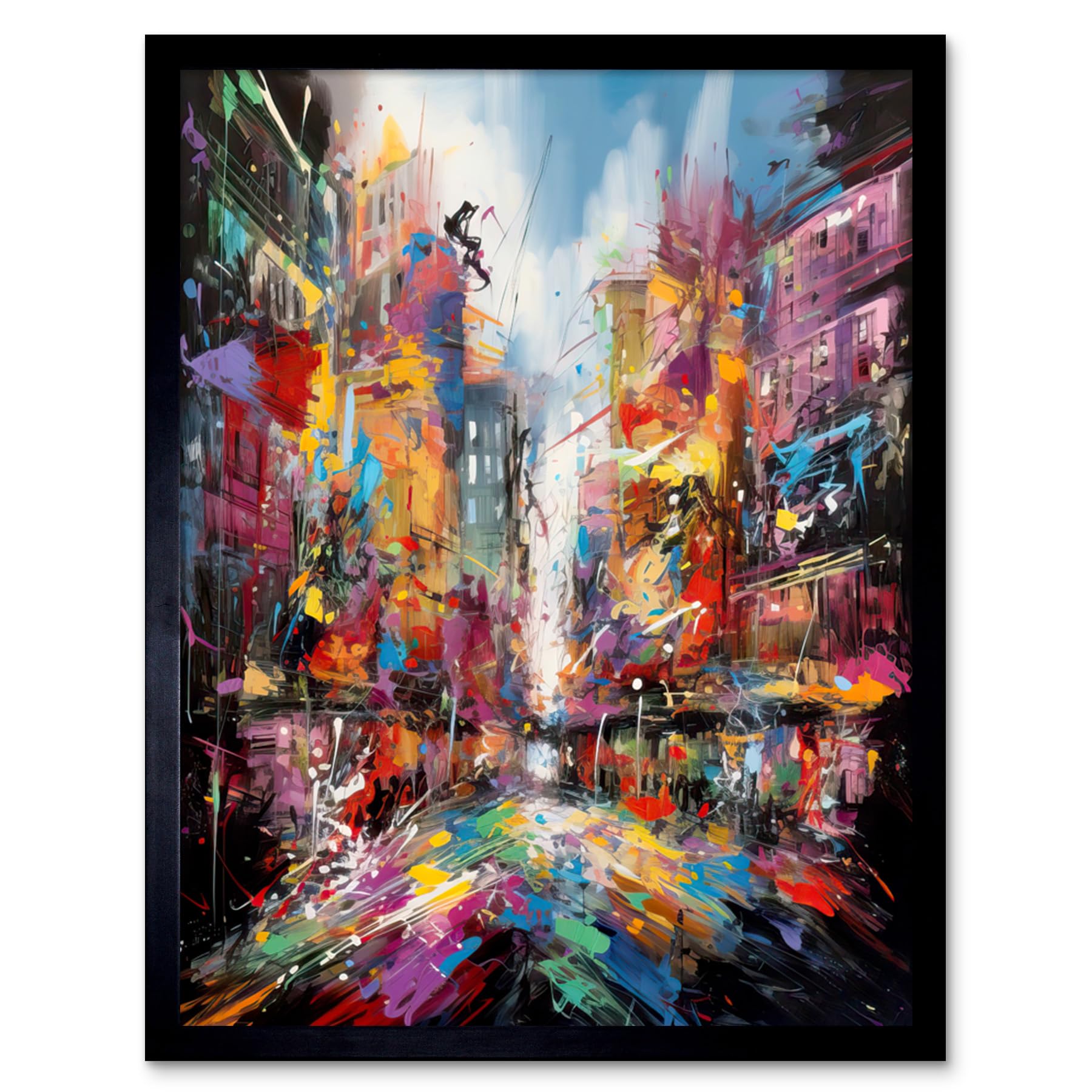 Abstract City Art Contemporary Abstract Art City Nights Art Prints