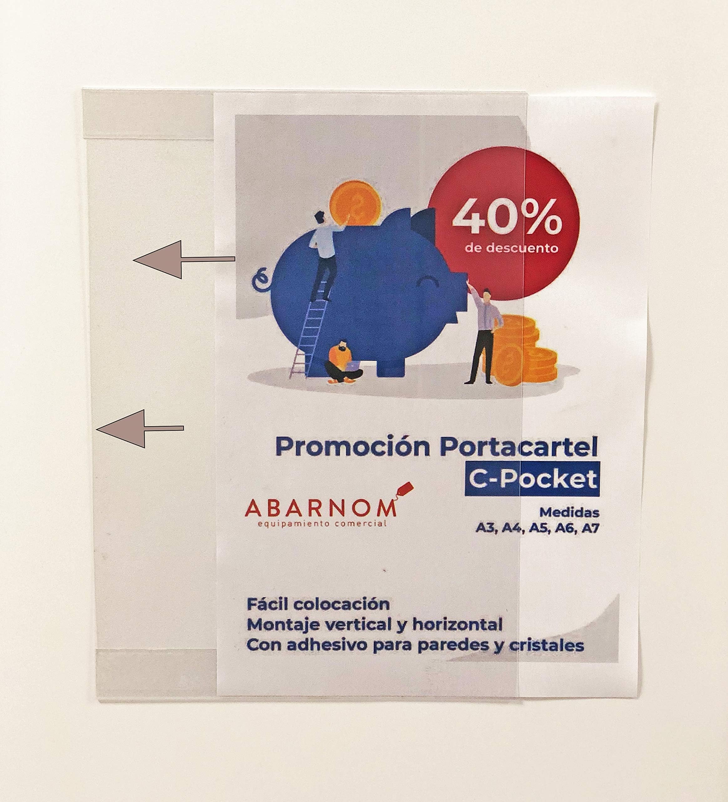 Confezione da 10 supporti A4 per poster adesivi da parete, forma a C, per proteggere poster e foto da graffi, 2 adesivi biadesivi da parete