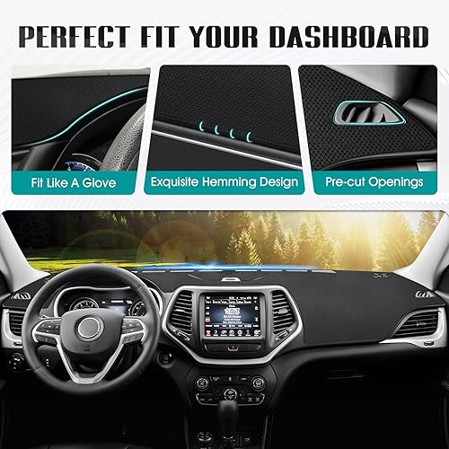 Miniatura 24 de FIILINES - Cubierta para tablero, accesorio para tablero de malla antideslizante, parasol sin reflejos y protector compatible con Toyota RAV4