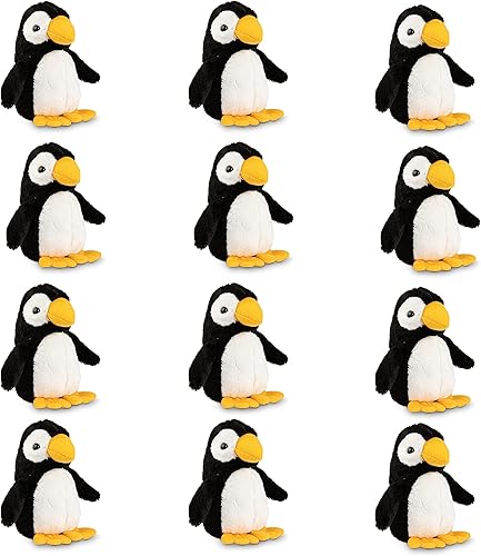 Miniatura 2 de Forest & Twelfth Mini juguetes de peluche de pingüino, paquete de 12 juguetes de peluche de pingüinos a granel, pequeños peluches para niñas y