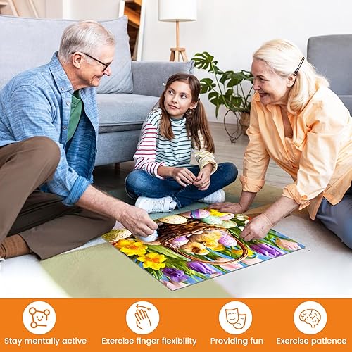 Vista 20 de Paquete de 4 rompecabezas de 36 piezas grandes para personas mayores, rompecabezas de demencia, actividades de Alzheimer para personas mayores