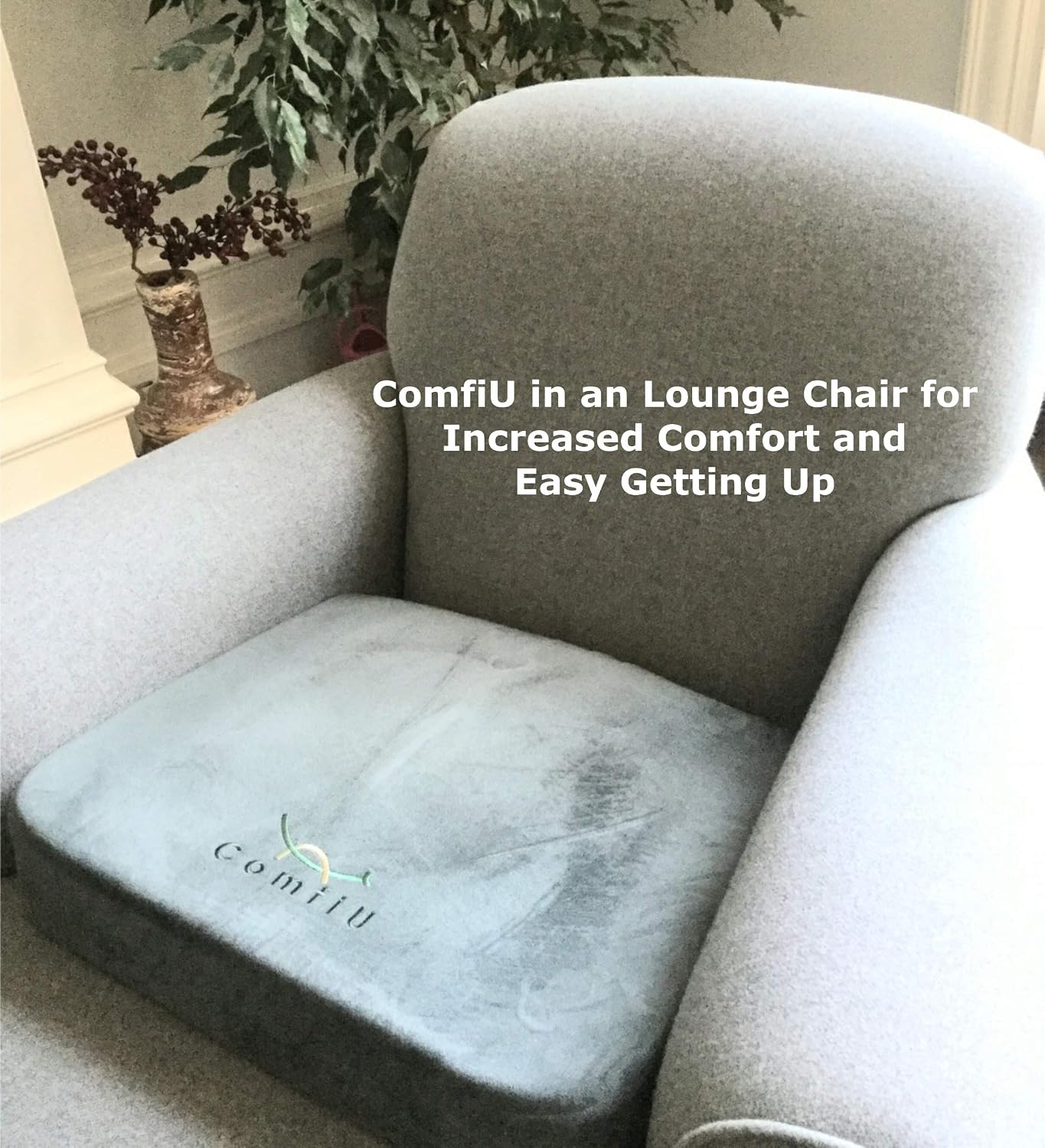 Blасk Frіdау 🔥 ComfiU Extra Large Very Firm Seat Cushion for Comfort, Support in Wheelchair, Office Chair, Car & Truck for 200lbs+ Users; Cool Hi-Density Memory Foam Ideal for Overweight & Orthopedic Pain Relief