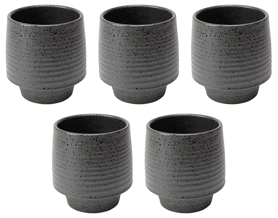 Amazon.com: せともの本舗Set of 5 Rock Cups, Stacking
