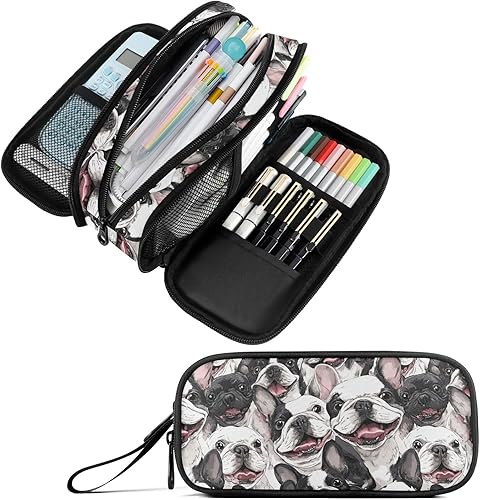 Miniatura 31 de Fustylead Estuche grande de mariposa azul, bolsa de papelería portátil minimalista con asa para escuela, escuela, oficina, viajes Mariposa