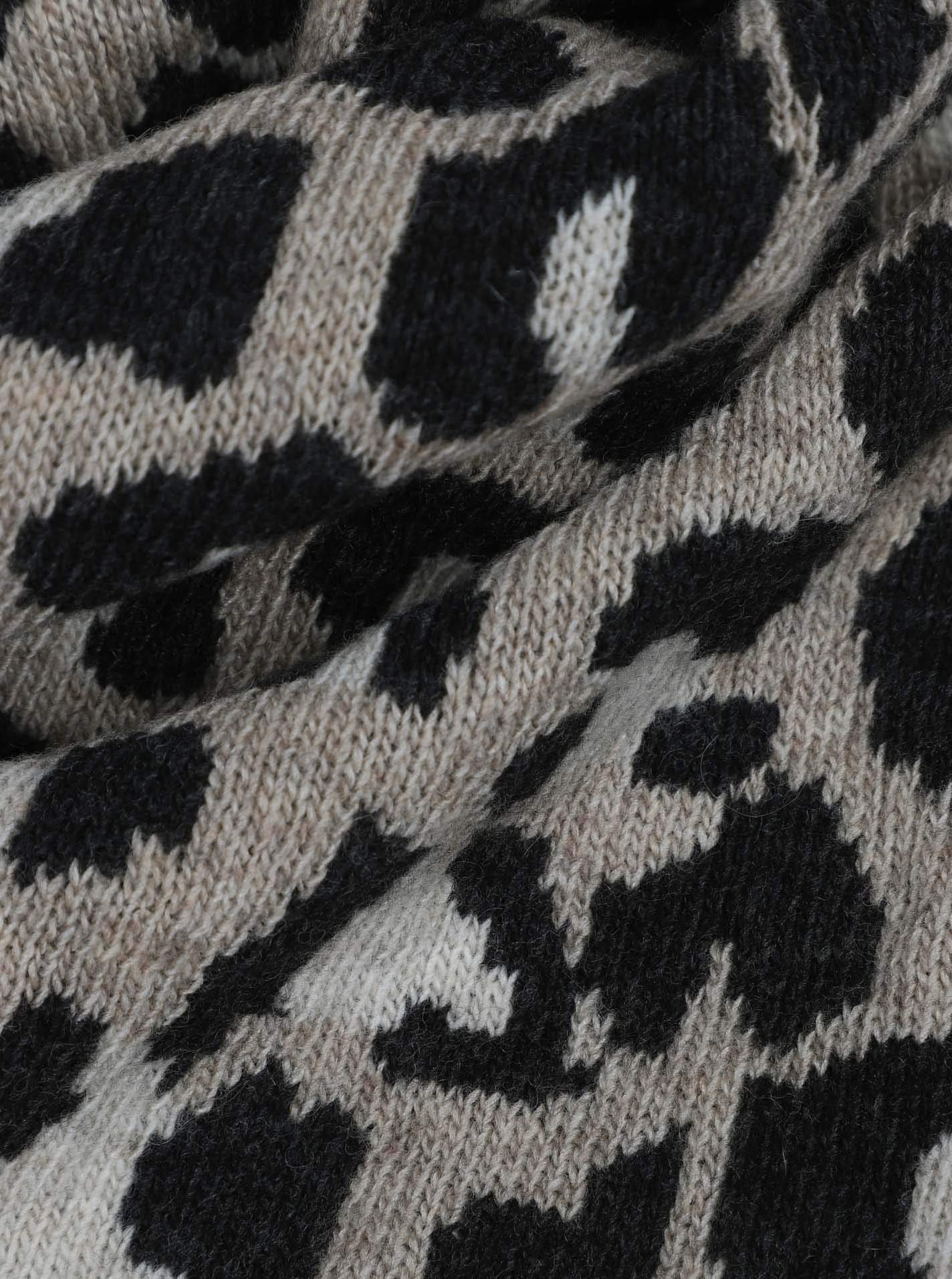 Zwillingsherz Foulard triangulaire en cachemire et laine pour enfants Foulard en cachemire de qualité supérieure avec imprimé léopard animal Parfait pour l'été, l'automne, l'hiver. Beige One
