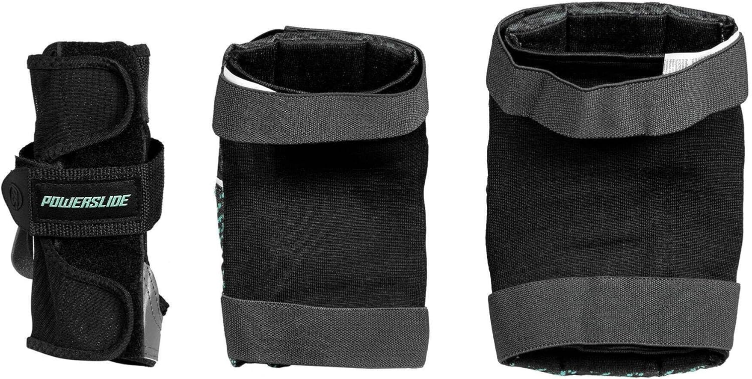 Powerslide 903243 Standard Women Protection Set for Inline Skates, Roller Skates and Skateboards Item No. : Grey / Green
