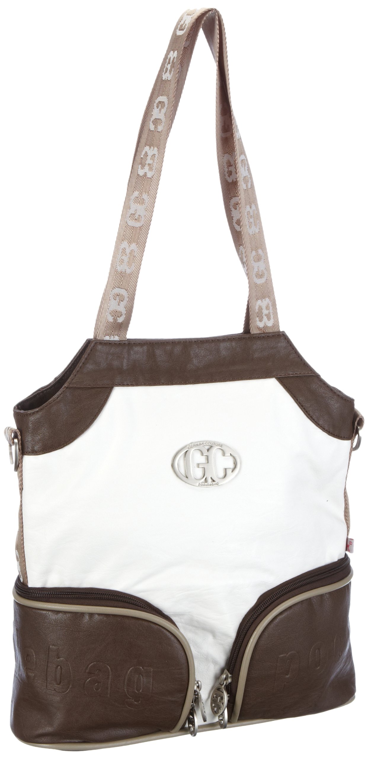 Poodlebags Women's GERMAN COUTURE - classical cruise - Kiel - white Shoulder Bag