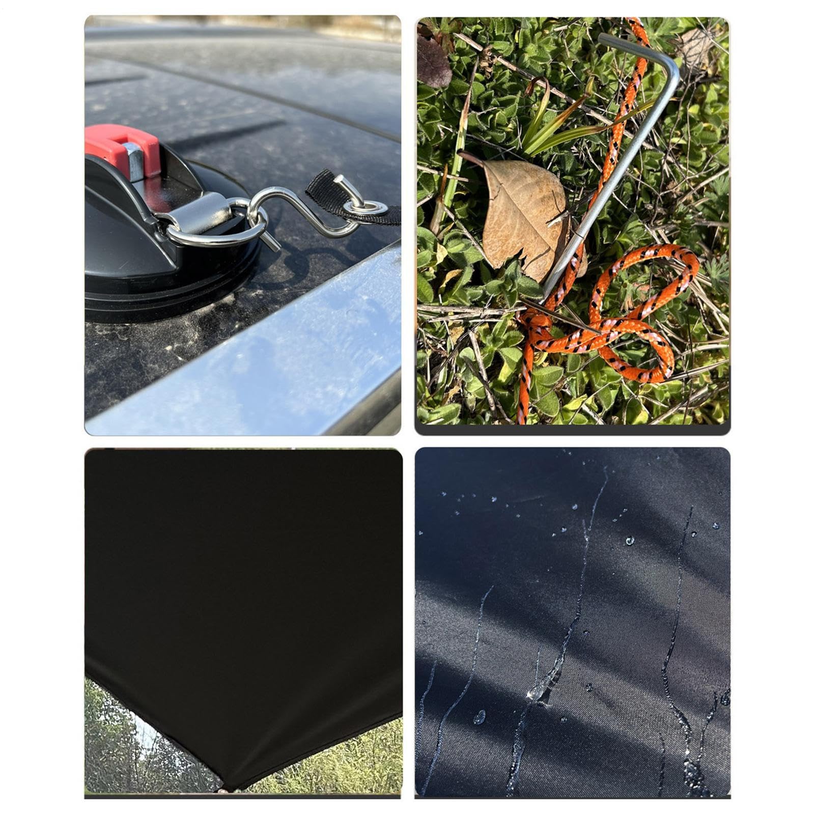 Tendalino per Portellone Auto Tettuccio Impermeabile Protezione UV 2,7 x | Solare Posteriore Per Auto Resistente Al Per Parcheggio All'Aperto Veicoli Camper SUV Camion Lato Posteriore