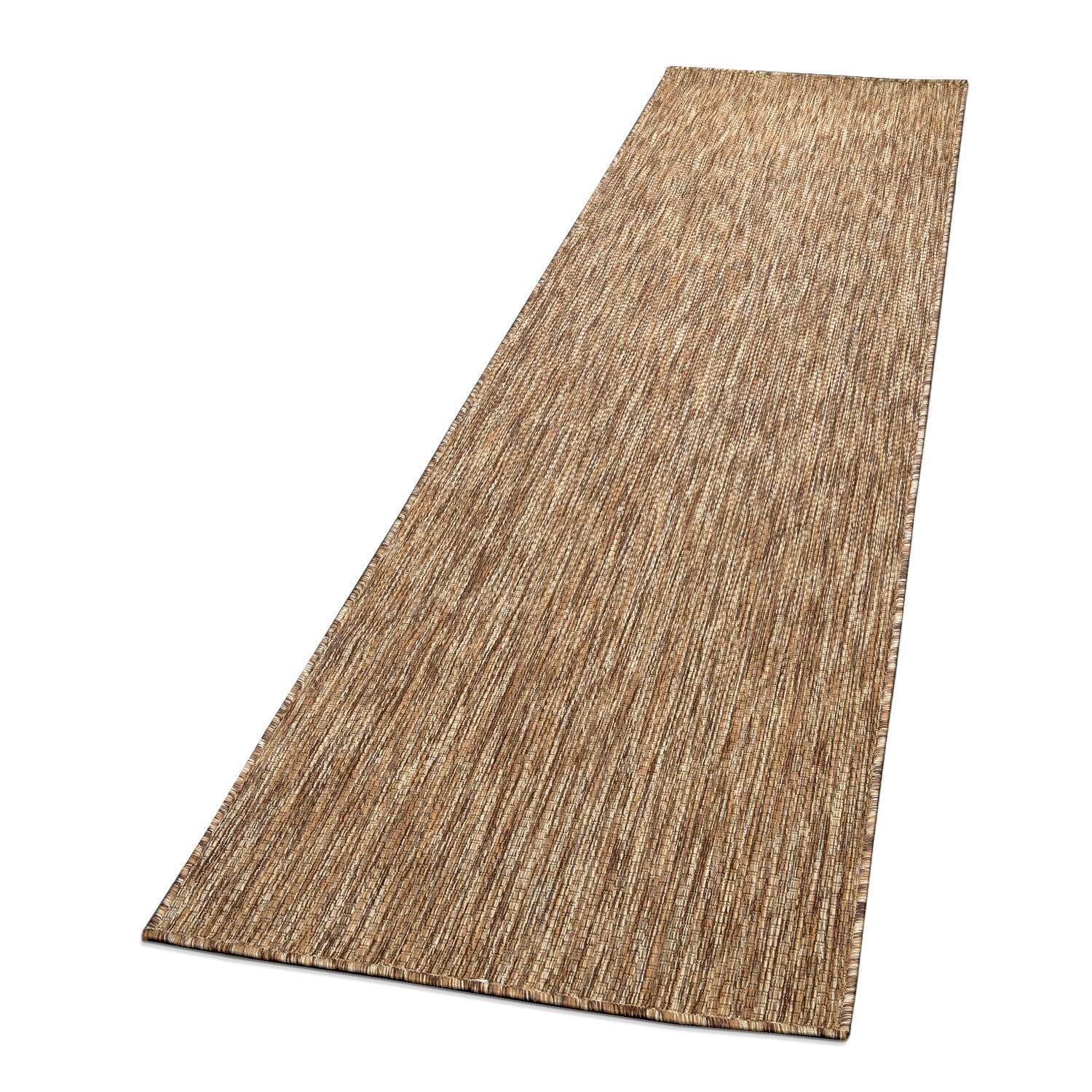 TT Home Tapis pour Extérieur Tapis De Cuisine Balcon Terrasse Design Uni Moderne, Couleur:Café, Dimension:80x250 cm