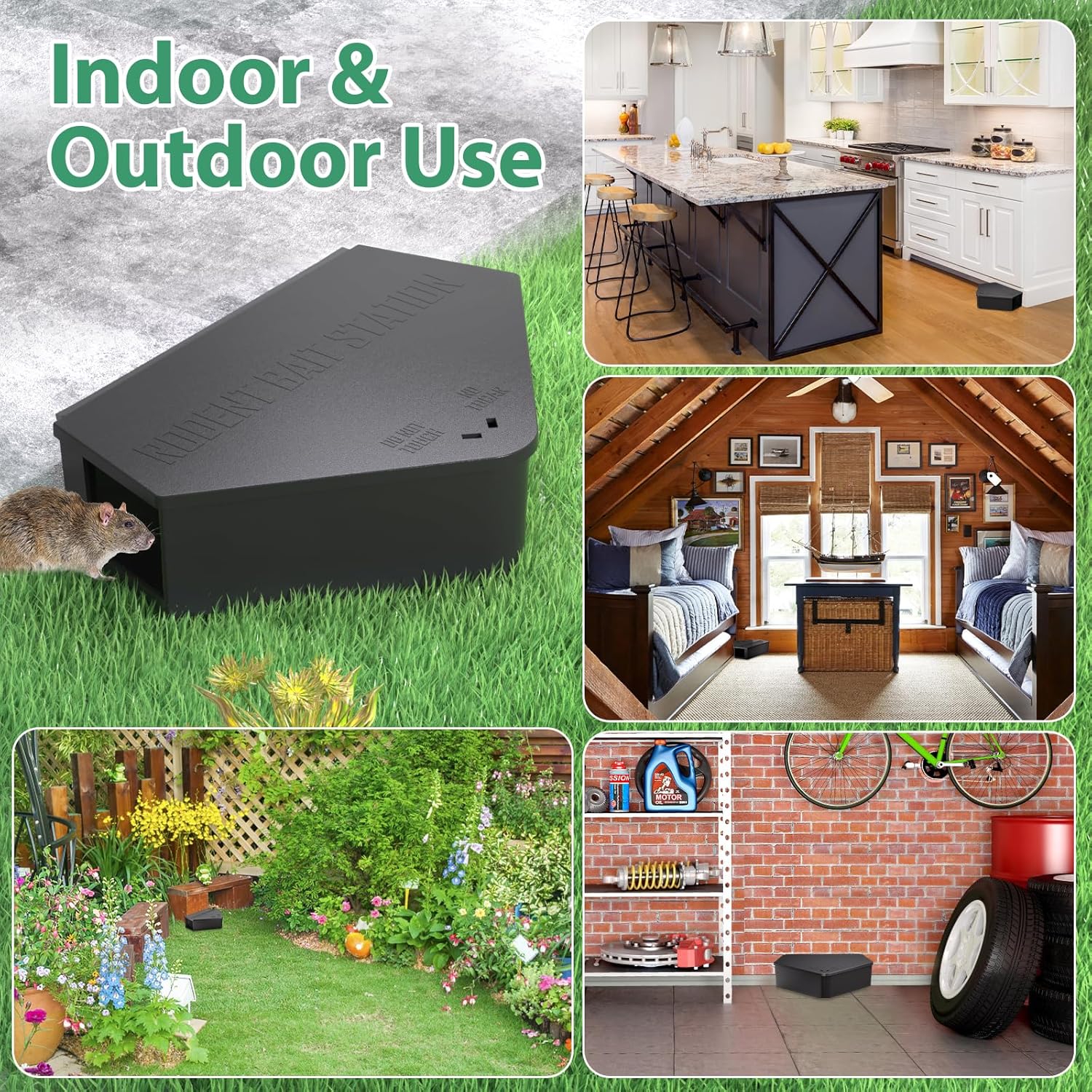 2pcs Rectangle Box Bundle with 6pcs Triangle Rat Box