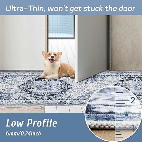 Miniatura 6 de Alfombras de pasillo para pasillo de 2 x 12 pulgadas, extra largas, lavables, antideslizantes, para pasillo, escalera baja, para cocina, entrada,