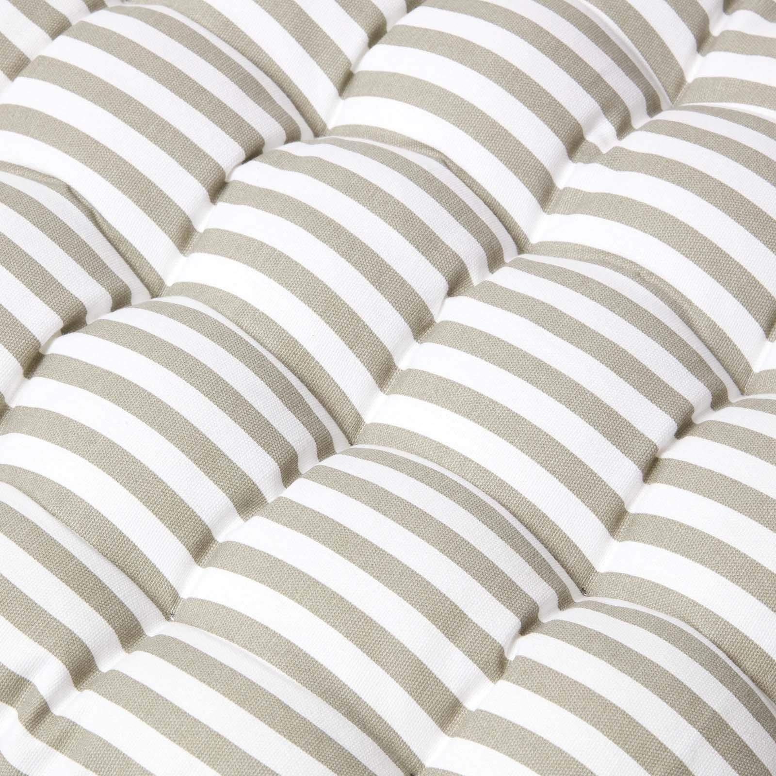 HOMESCAPES Cuscino Per Panca Da Giardino 2 Posti, 108x42 Cm, In Cotone Con Strisce Rosse - Per Esterno E Interno