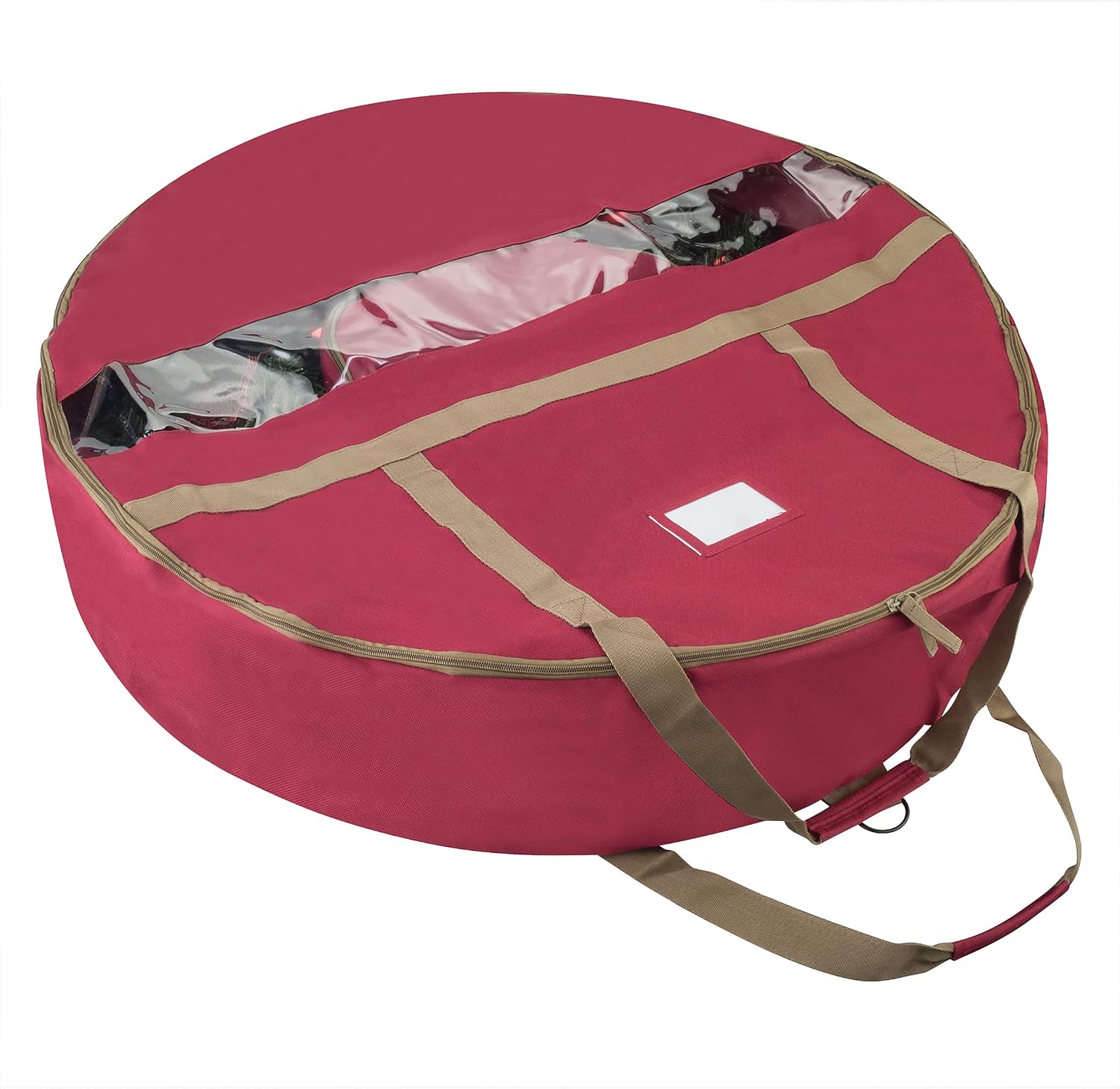 Elf Stor 48" Decorative Wreath Storage Bag, RED