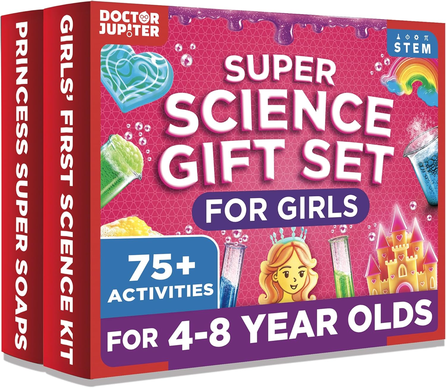 Doctor Jupiter Super Science Gift Set | Set of ‘Girls’ First Science Kit’, ‘Princess Super Soaps’ for Kids Ages 4+ | Birthday Gift Ideas, STEM Learning & Educational Toys for 4-5-6-7-8 Year Old Girls