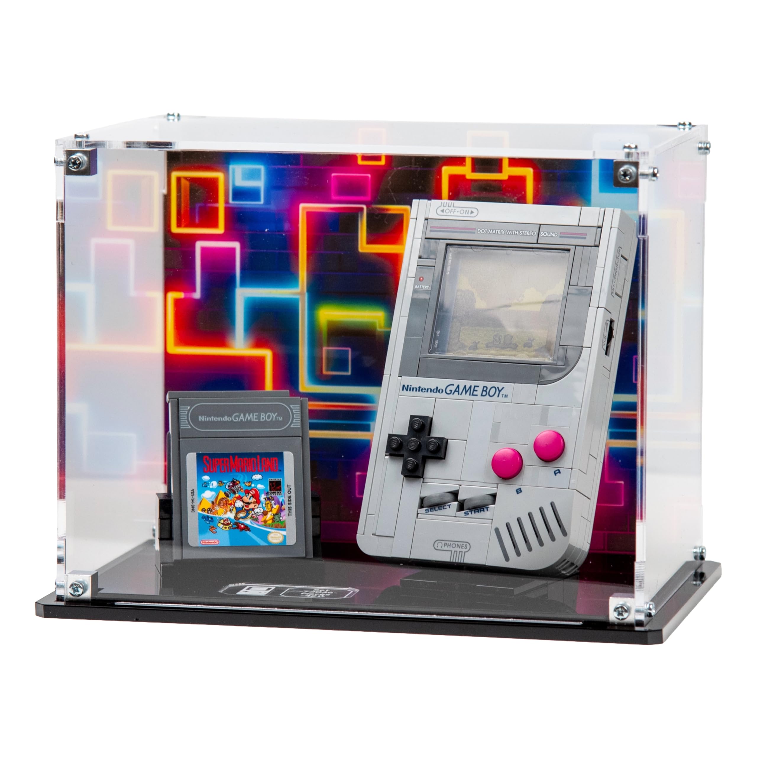 Acrylic Display Case compatible with LEGO® Super Mario Game Boy™ (72046) (Clear back Panel)