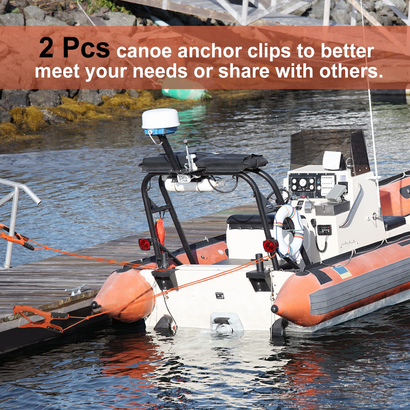 Kayak Anchor Grip - Stainless Steel & Paracord -6 Kayak Anchor Grip - Stainless Steel & Paracord -6