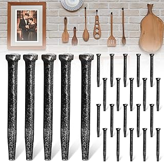 2.5" Wrought Head Nails Decorative Antique Rose Head Nail Crucifixion Iron Nails Horseshoe Nails Picture Hanging Nails Decorative Nails for Hanging QTY: 25