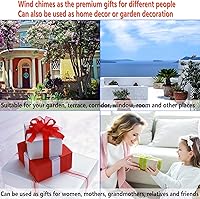 Vista 7 de Carillones de viento para exterior en forma de corazón, carillones de viento de bronce, campanas en forma de corazón, regalos para mamá y mujeres