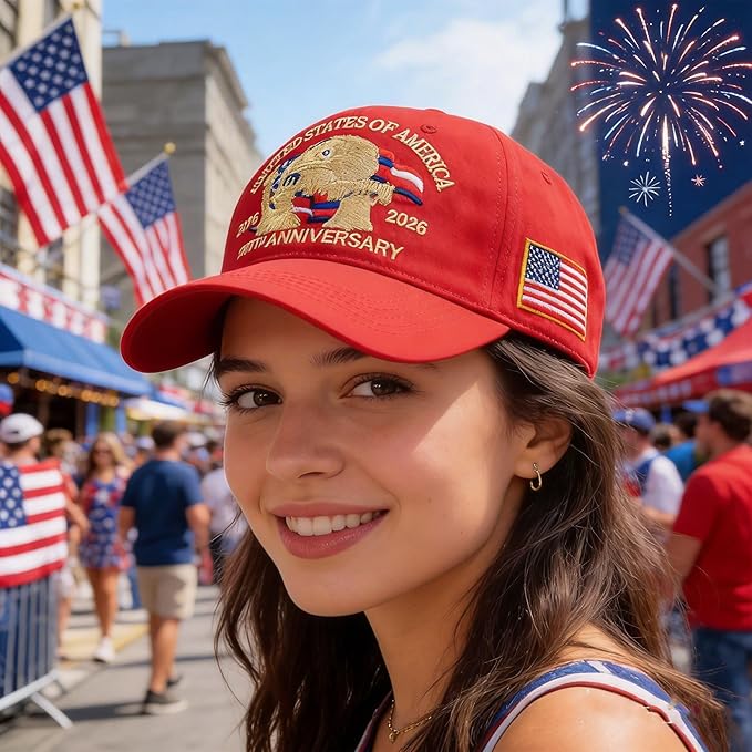 Gorra Trucker 250 Aniversario USA 1776-2026 Águila Patriótica Ajustable miniatura 3