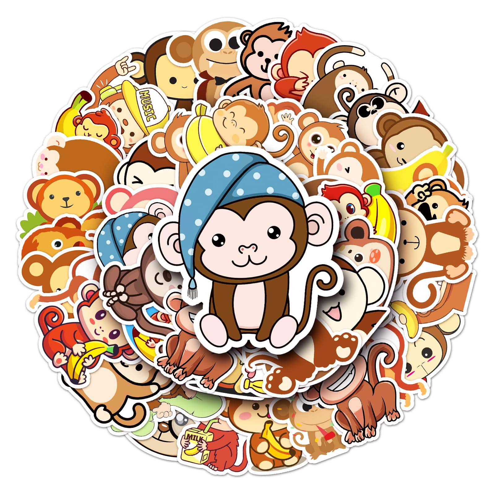 50Pcs Monkey Stickers