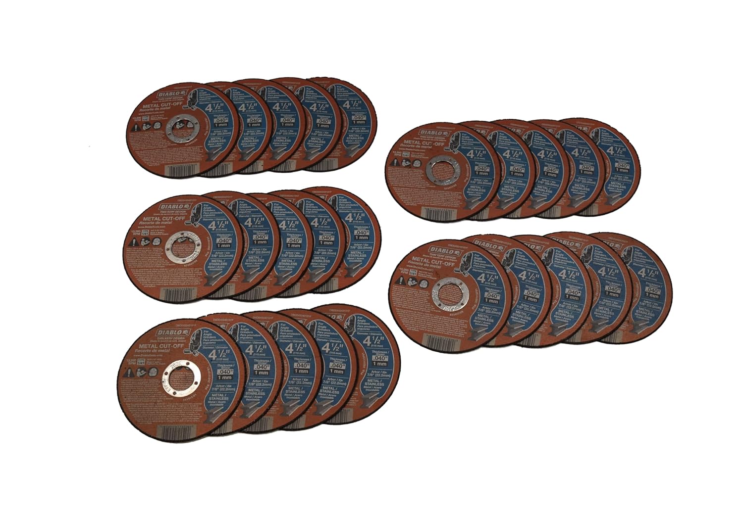 Generic for Diablo DBD045040125F 4-1/2"" x 0.040"" x 7/8"" Thin Kerf Metal Cut-Off Disc (25 Pack), Red