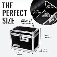 Vista 4 de Vaultz Caja de Seguridad para Medicamentos con Cerradura - 5 x 7 x 5 Pulgadas - Caja Fuerte Segura con Cerradura de Combinación - Ideal para Negro