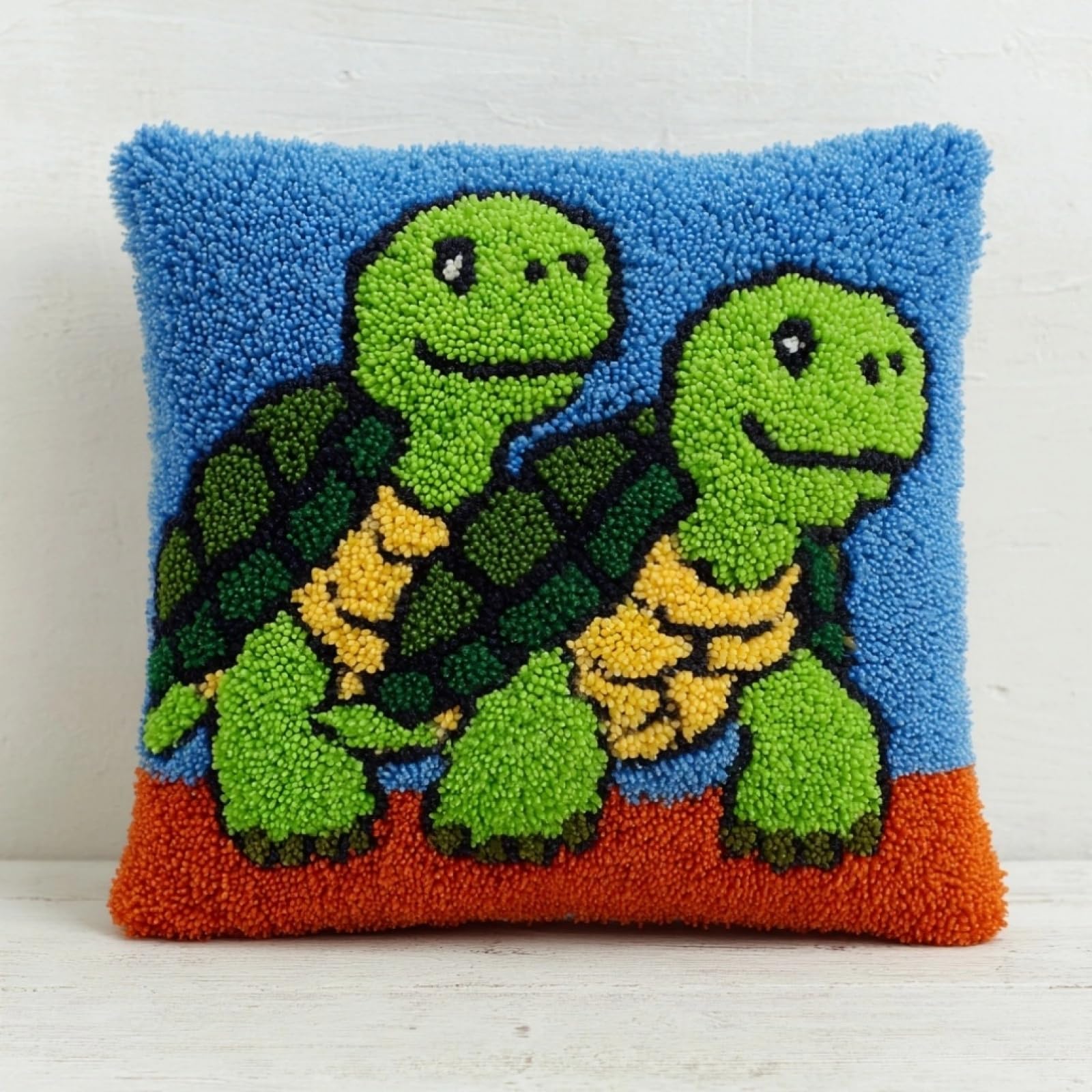 AxiangziK Beginners DIY Crochet Pillow Kit,Two sea Turtles