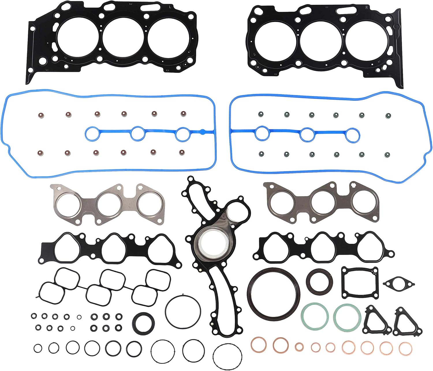 DNJ FGS9069 Full Gasket Set for 2003-2011 Toyota 4Runner, FJ Cruiser, Tacoma 4.0L V6 24V DOHC 3956cc