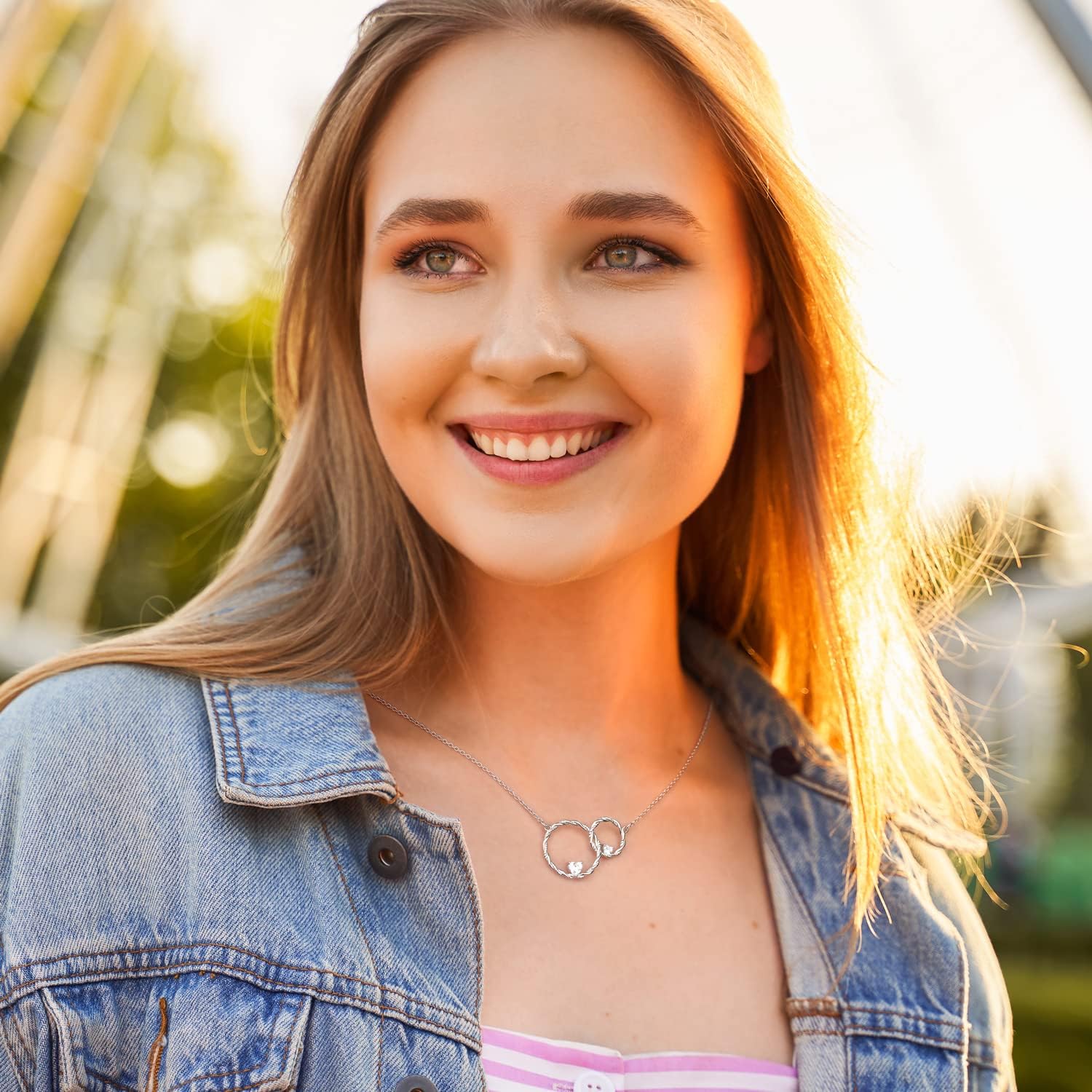 Sweet 16 Gifts for Her, 925 Sterling Silver Necklaces for Women Jewelry Two Interlocking Infinity Circle, 16th Birthday Gifts for Her Bestie Daughter - Image 3