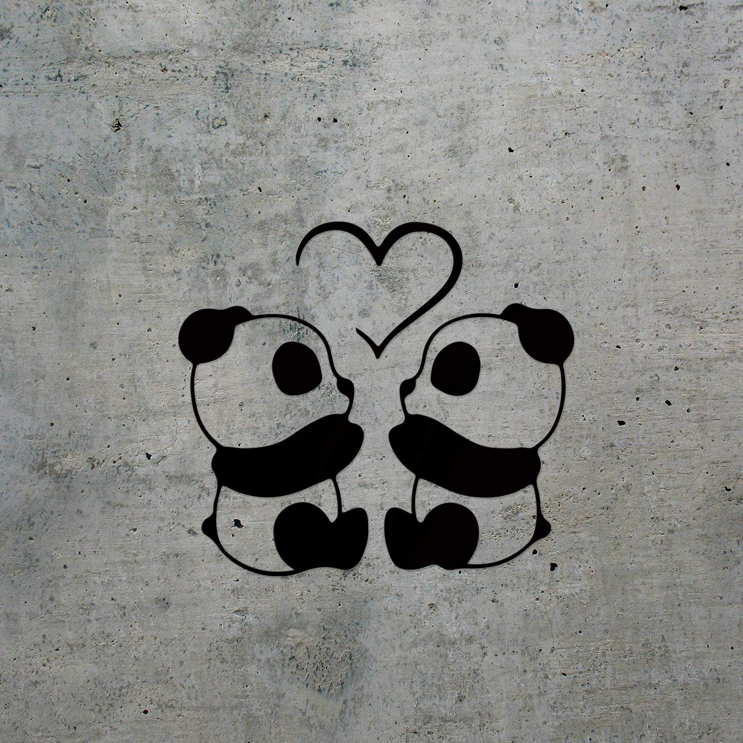 Amazon.com: Transparent Decal Stickers of Panda Love (Black