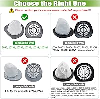 Vista 2 de Filtro de peso pluma compatible con Bissell Featherweight Stick Aspiradora ligera sin bolsa 2033 20331 20333 20334 20336 20339 2033M, 6 filtros
