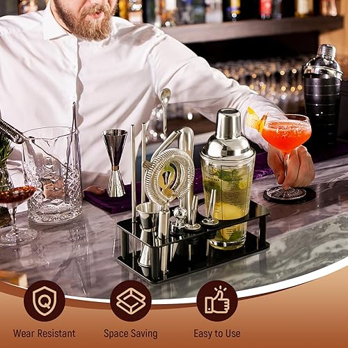 Miniatura 2 de Bothyi Soporte para coctelera, soporte para herramientas de camarero, soporte para coctelera, prácticos kits de barman soporte de almacenamiento