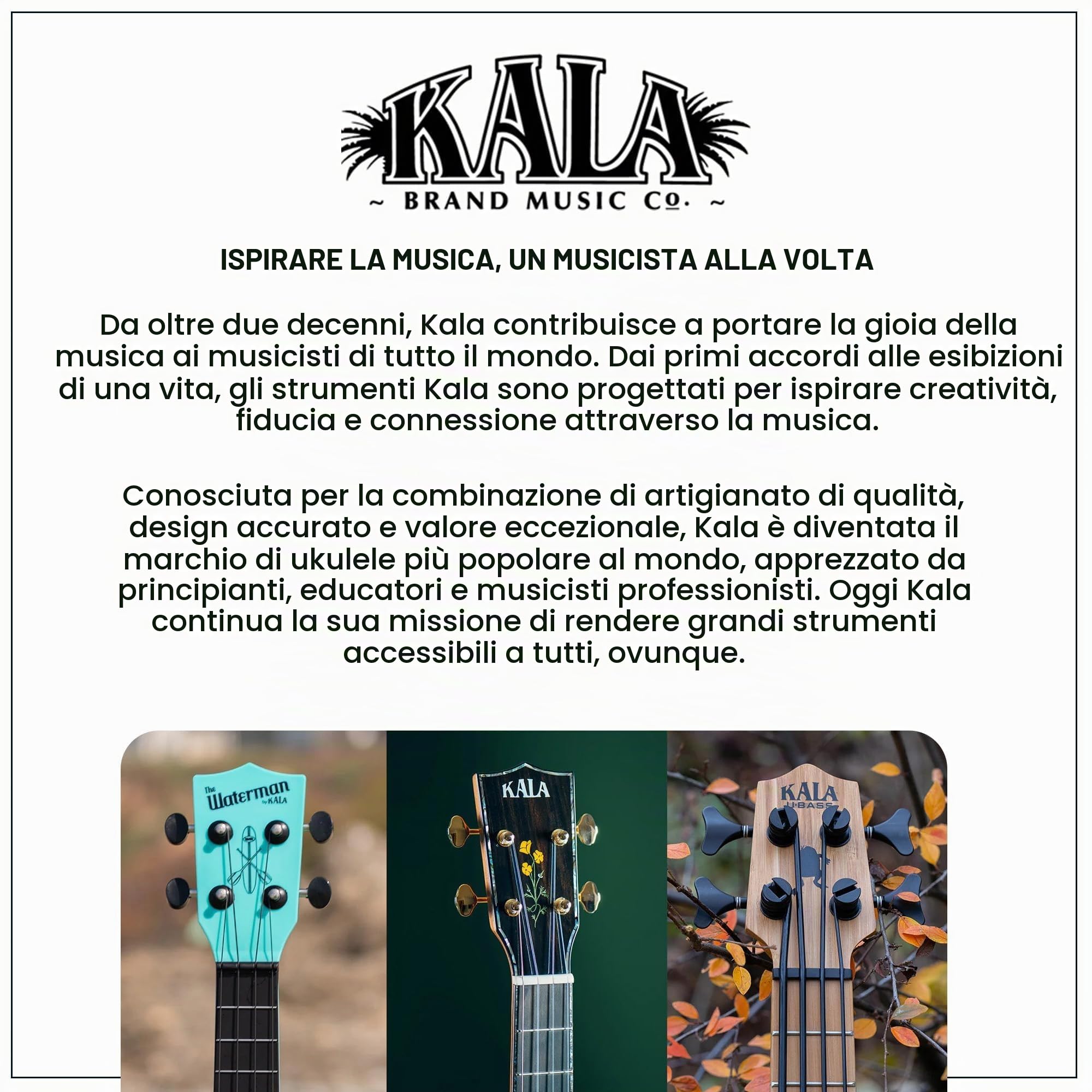 Kala Ukulele tenore tri-top in teak con cutaway ed equalizzazione, ukulele soprano acustico-elettrico, corpo in mogano, ideale per tutti i livelli di abilità, ottimo suono per principianti e