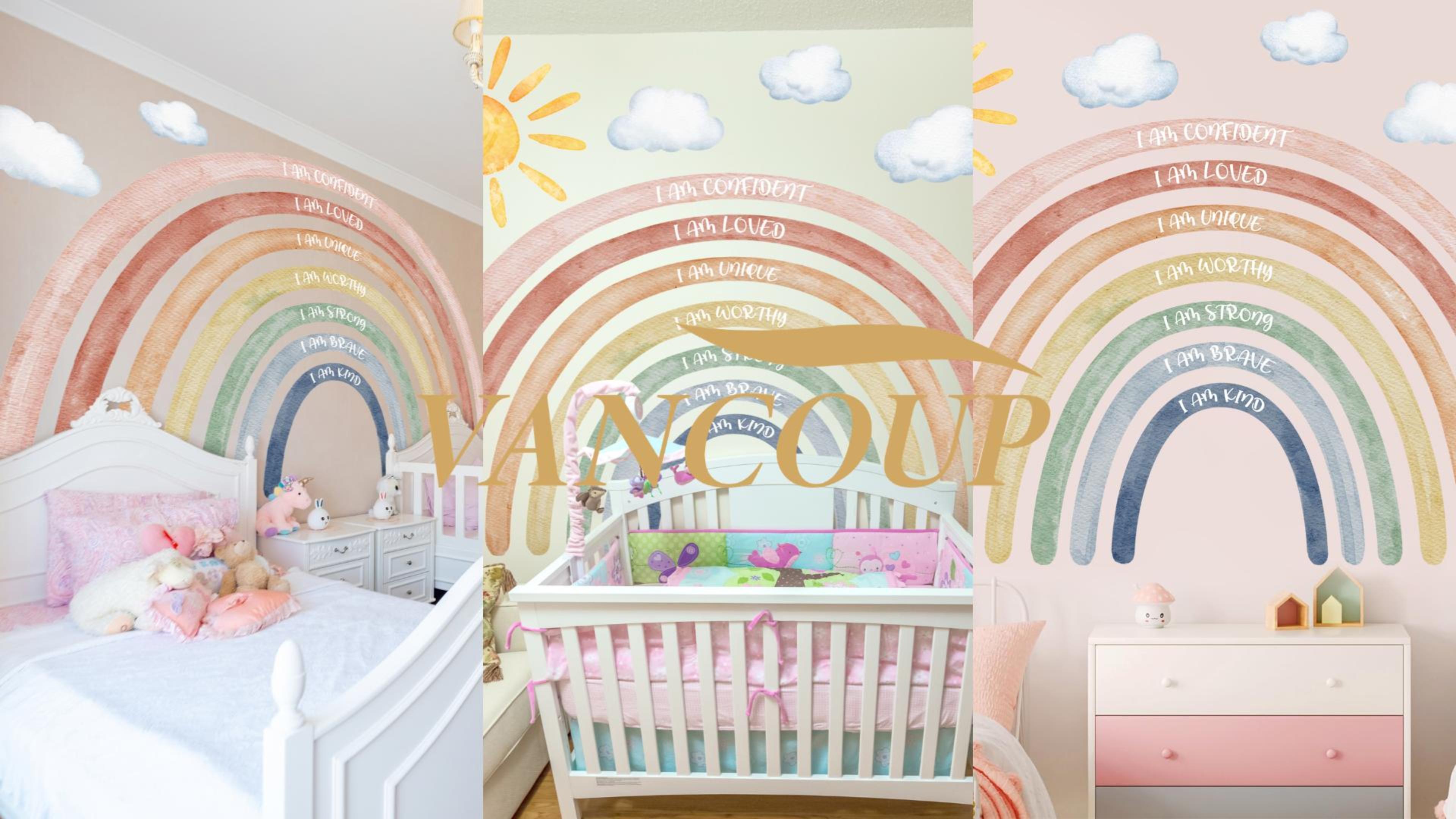 Vinilos Decorativos Arcoíris Grandes 7 Hojas para Pared miniatura 7
