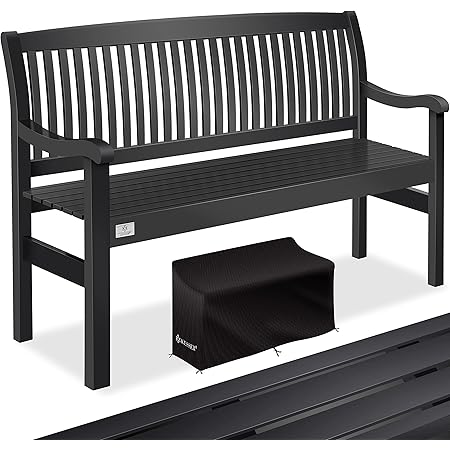 PRIMARIO Gartenbank Ohne Lehne Park Holz Massiv Sitz Garten Balkon