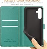 Ganbary Case Compatible with Samsung Galaxy A15 4G/5G, Premium PU Leather Flip Wallet Case [Full Protection] [Card Slots] [Kickstand] for Samsung Galaxy A15 4G/5G, Teal - 6