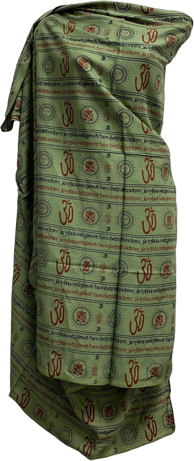 Om/Ohm Yoga Meditation Prayer Gayatri Mantra Large Scarf Shawl Wrap (44" x 80)