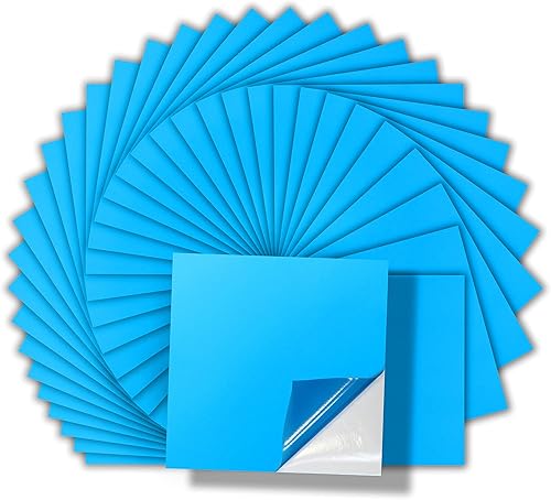 VViViD Película adhesiva de vinilo azul con tecnología antisangrado (12 x 12 pulgadas (35 hojas))