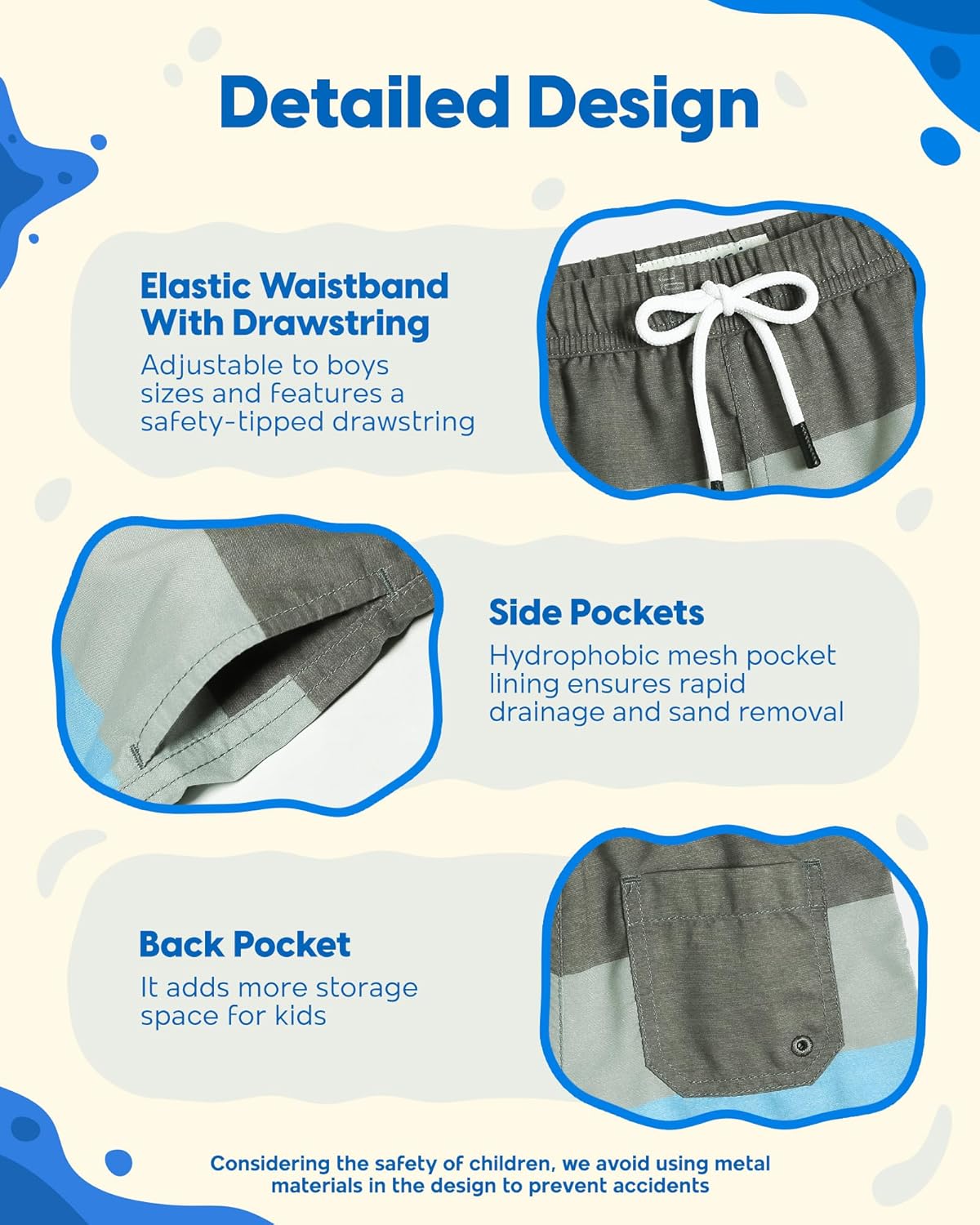 maamgic Boys Swim Trunks Toddler Swim Shorts Little Boys Bathing Suit Swimsuit Toddler Boy Swimwear - Image 4